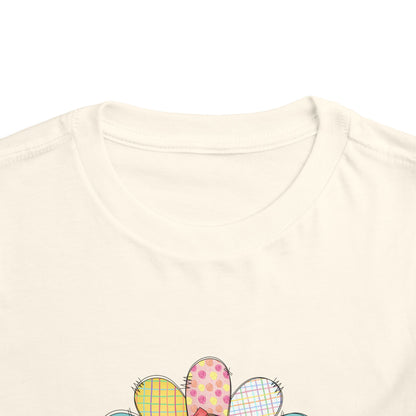 Personalized Toddler Tee — Cute Patchwork Turkey