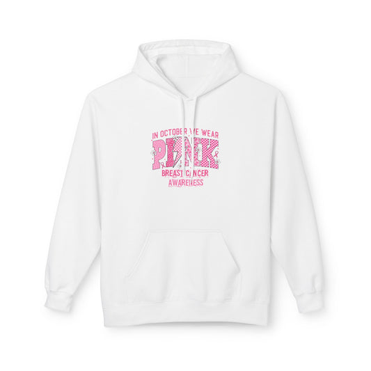 Pink Breast Cancer Awareness Fleece Hoodie