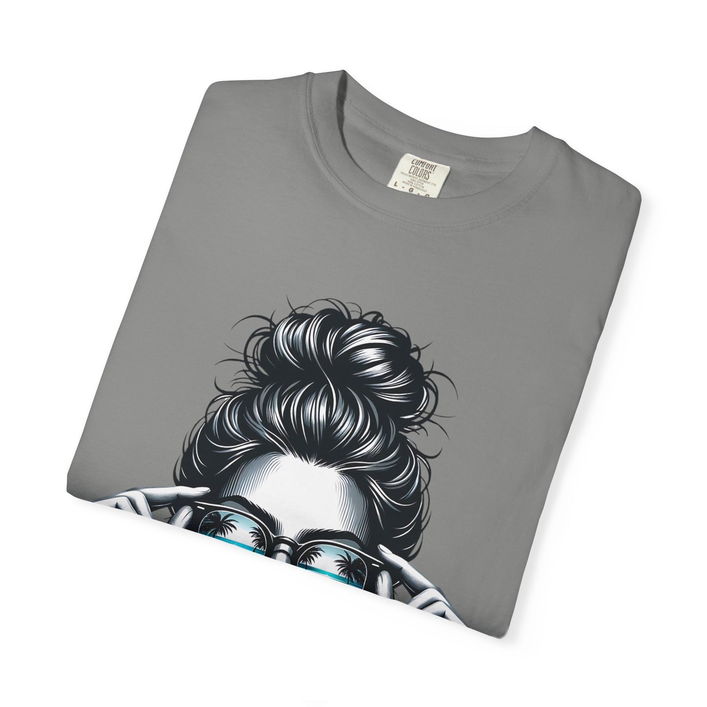 Messy Bun Cool Sunglasses Graphic T-Shirt