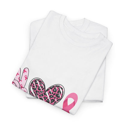 Breast Cancer Awareness Peace Love Hope T-Shirt