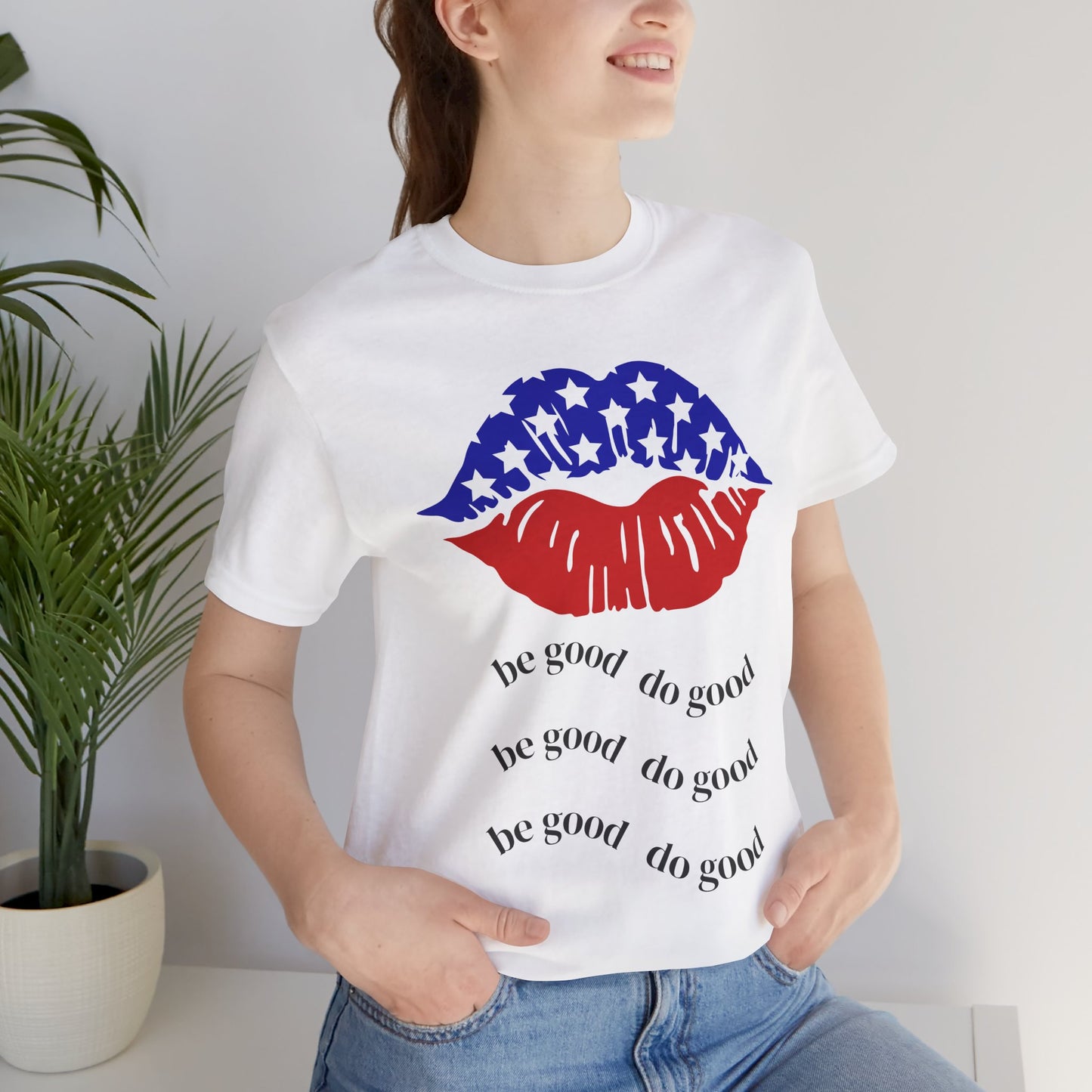 Be Good Do Good Patriotic Jersey Tee