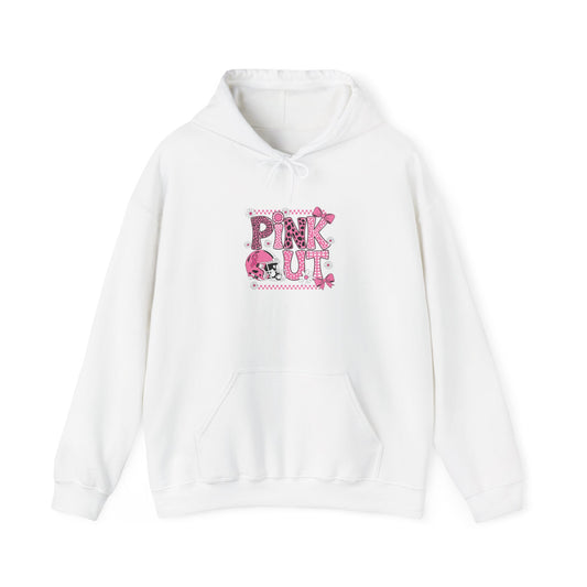 Pink Out Cancer Awareness Hoodie — 'PINK OUT' Ribbon Design