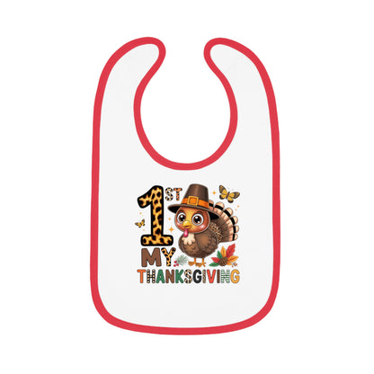 Thanksgiving Baby Bib - 1st My Thanksgiving Cute Turkey Design