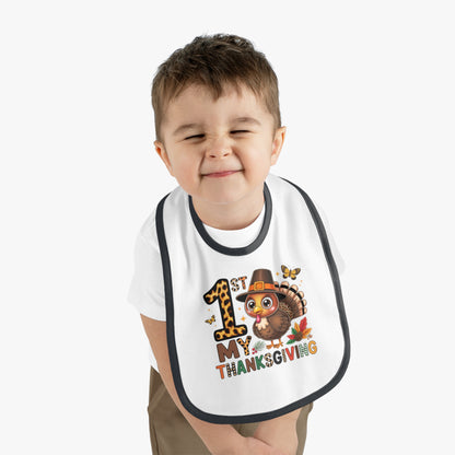 Thanksgiving Baby Bib - 1st My Thanksgiving Cute Turkey Design
