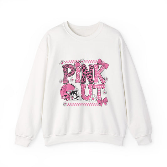 Pink Out Crewneck Sweatshirt – Breast Cancer Awareness Football Design