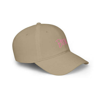 Pink Script Low Profile Baseball Cap — Casual Feminine Hat