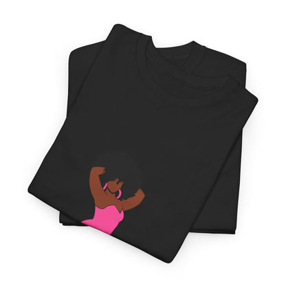 Black Girl Power Breast Cancer Awareness T-Shirt
