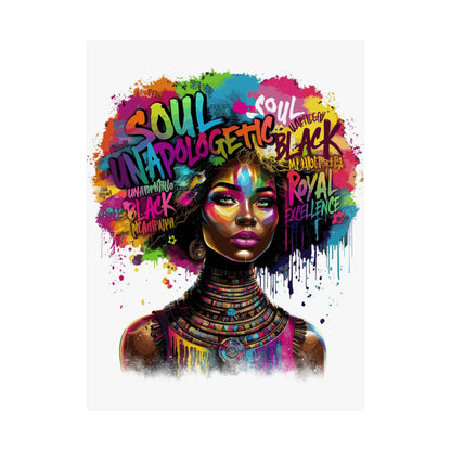 Unapologetic Afro Soul Satin Poster (210gsm)