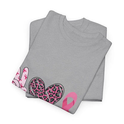 Breast Cancer Awareness Peace Love Hope T-Shirt
