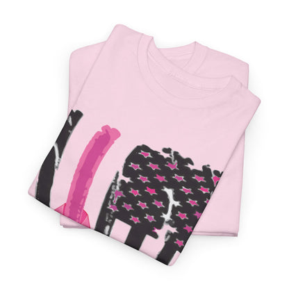 Breast Cancer Awareness Flag Tee - Pink Ribbon American Flag T-Shirt