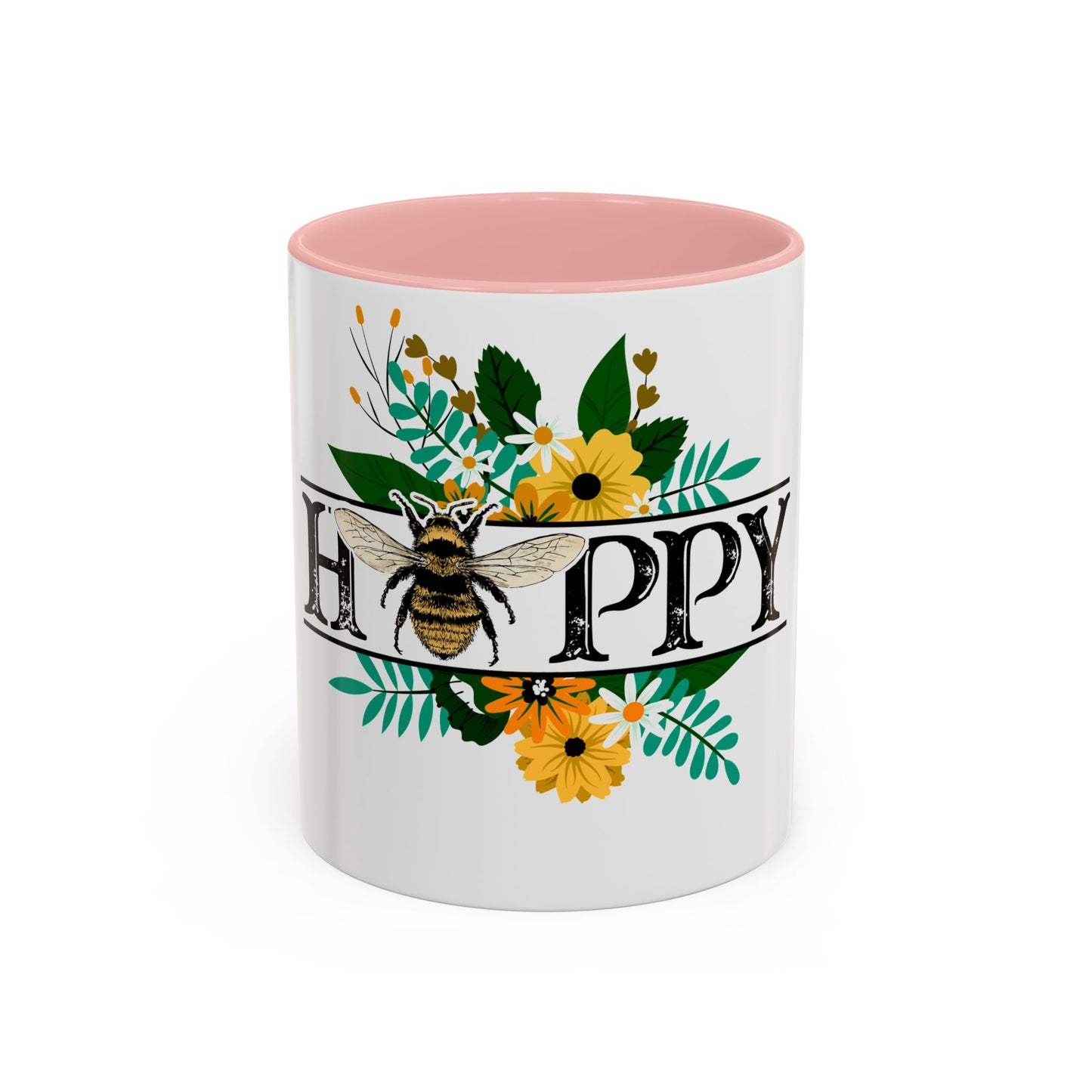 "Bee" Happy Accent Coffee Mug (11, 15oz)