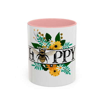 "Bee" Happy Accent Coffee Mug (11, 15oz)