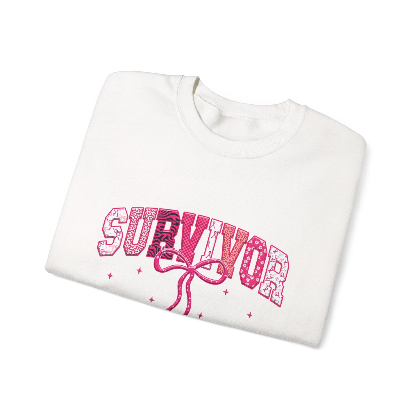 Survivor Pink Ribbon Crewneck Sweatshirt - Support & Empower
