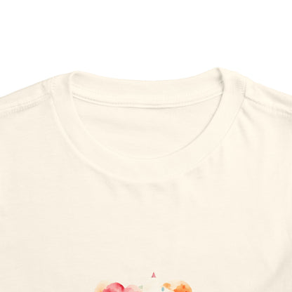 Watercolor Smiling Clouds Toddler Tee — Cute Kids Short Sleeve Shirt