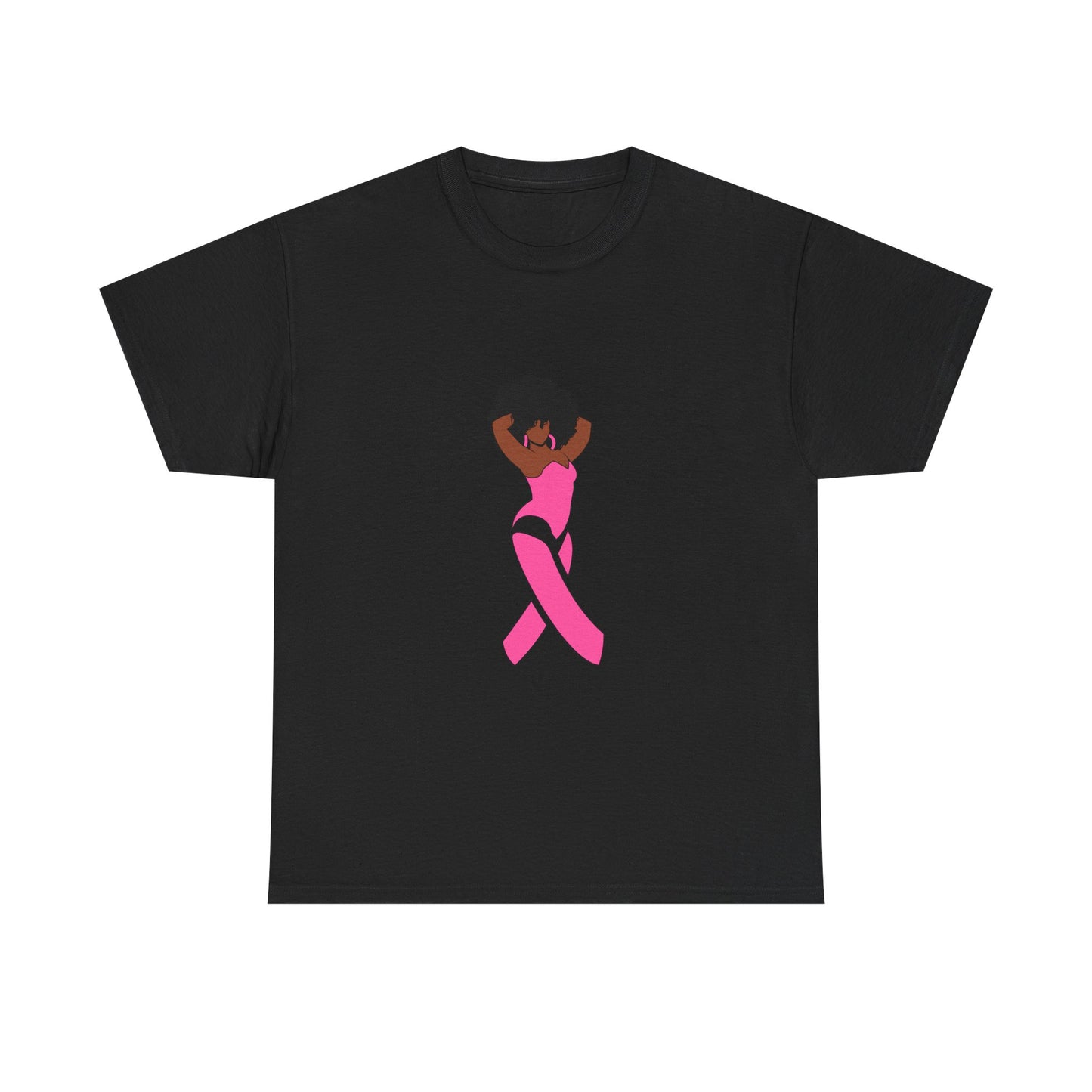 Black Girl Power Breast Cancer Awareness T-Shirt