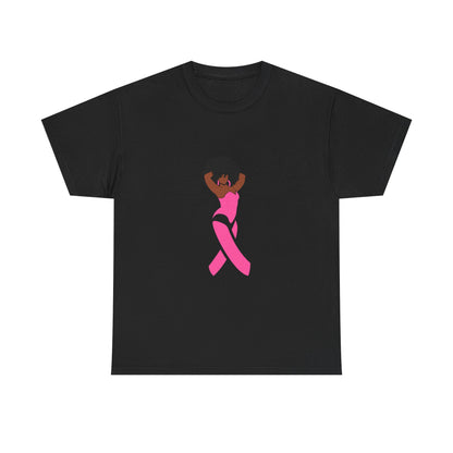 Black Girl Power Breast Cancer Awareness T-Shirt