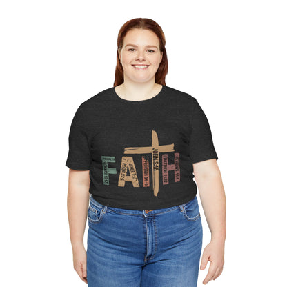 Faith Cross T‑Shirt — Rustic Christian Graphic Tee