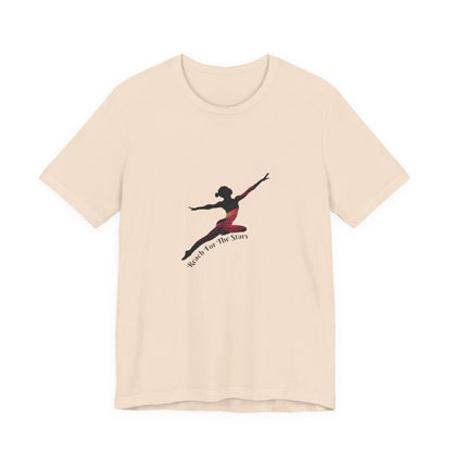 Ballet Dancer Silhouette Tee — "Reach for the Stars" Dance Shirt
