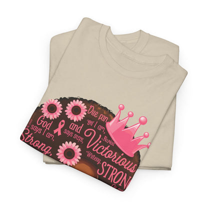 Breast Cancer Awareness Afro Queen T-Shirt