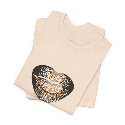 Black and Gold Lips Tee