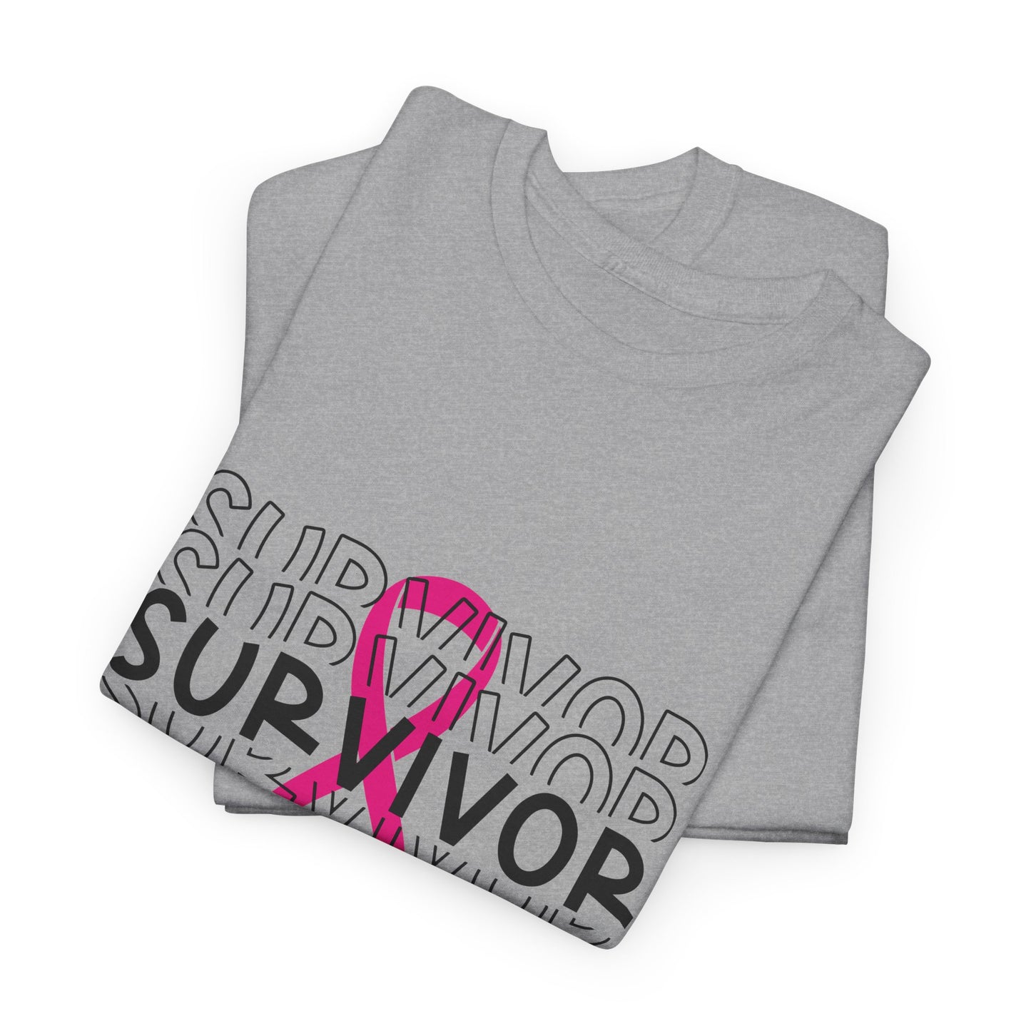 Survivor Pink Ribbon Tee — Breast Cancer Awareness Survivor T-Shirt