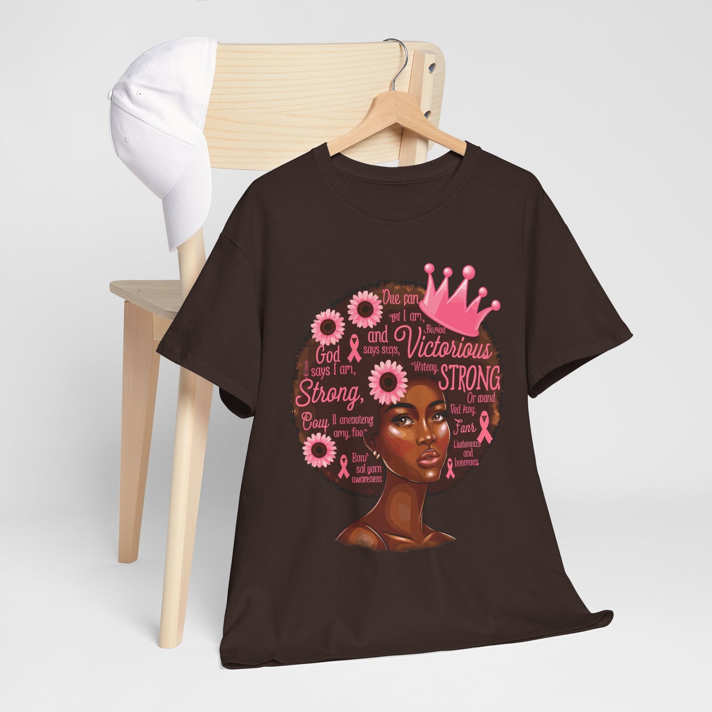 Breast Cancer Awareness Afro Queen T-Shirt