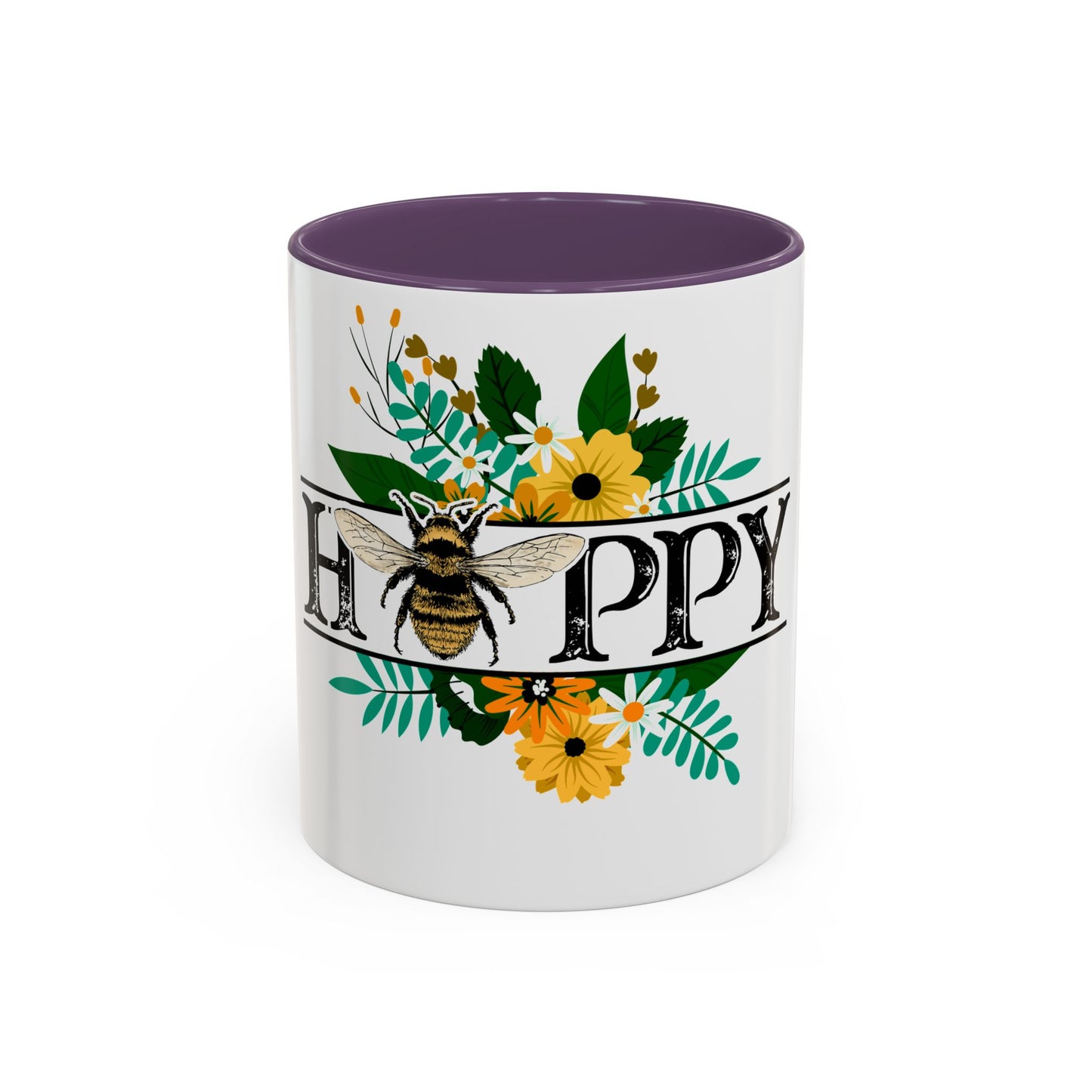 "Bee" Happy Accent Coffee Mug (11, 15oz)