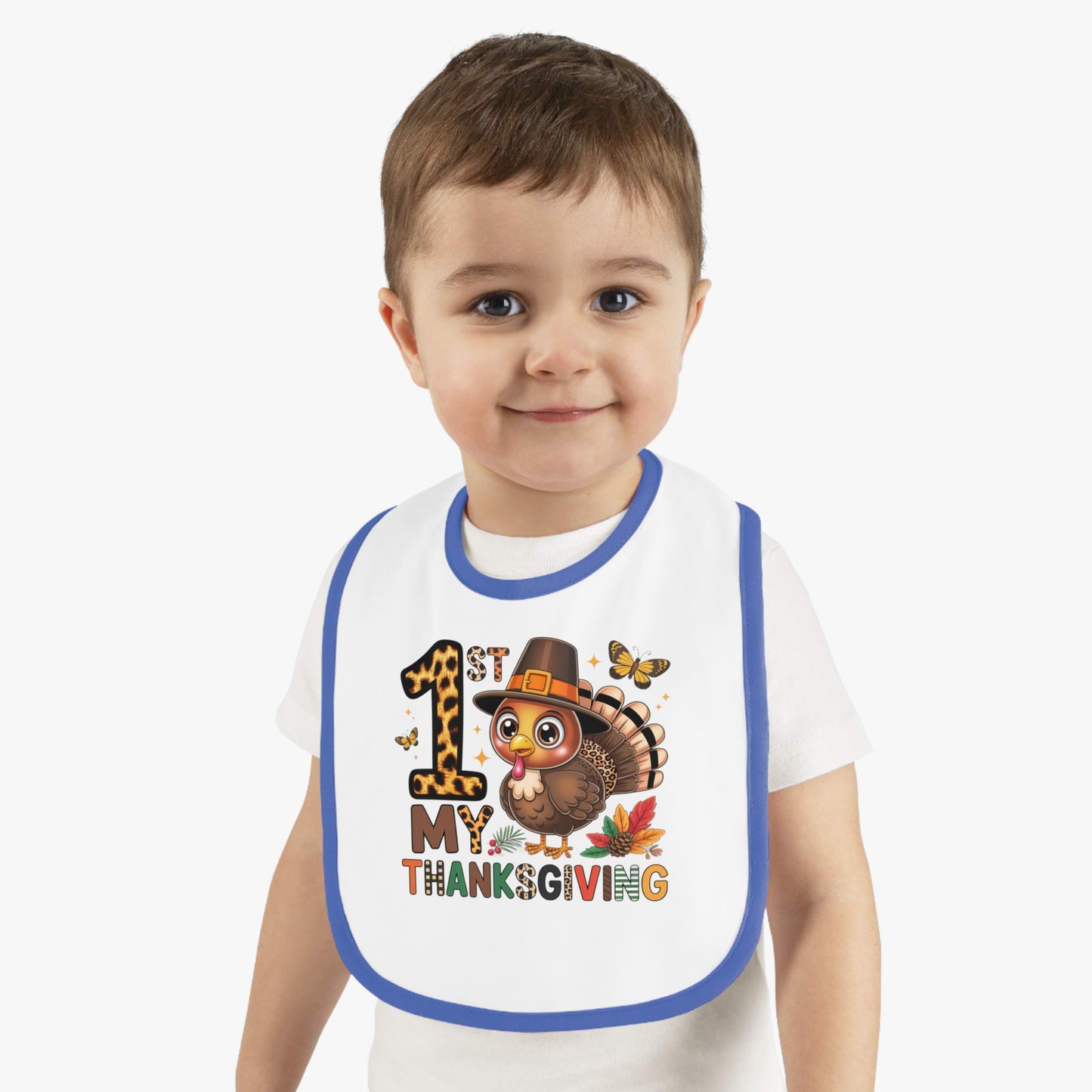 Thanksgiving Baby Bib - 1st My Thanksgiving Cute Turkey Design