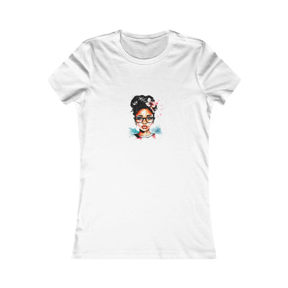 Graphic Tee — Watercolor Afro Girl Portrait Shirt