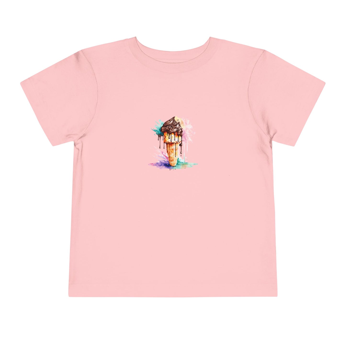 Toddler Tee — Watercolor Ice Cream Cone Kids Shirt