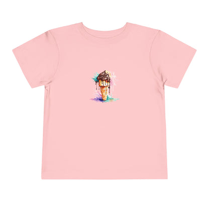Toddler Tee — Watercolor Ice Cream Cone Kids Shirt