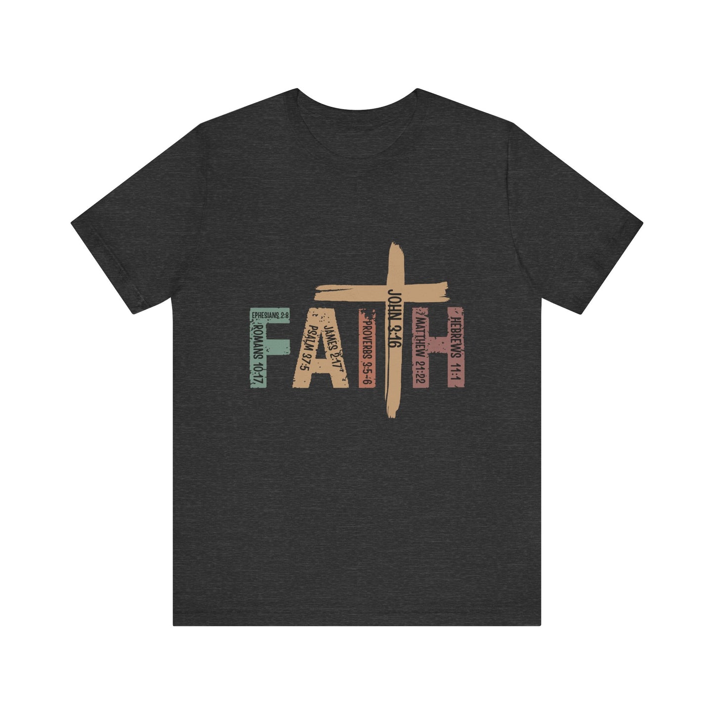 Faith Cross T‑Shirt — Rustic Christian Graphic Tee