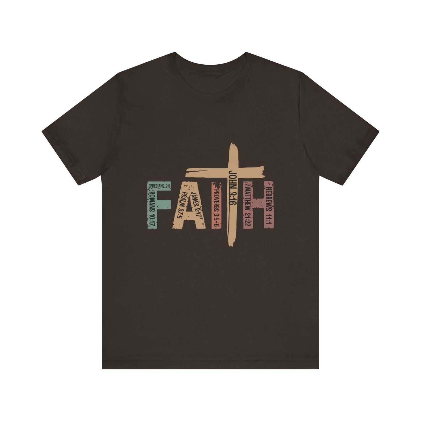 Faith Cross T‑Shirt — Rustic Christian Graphic Tee