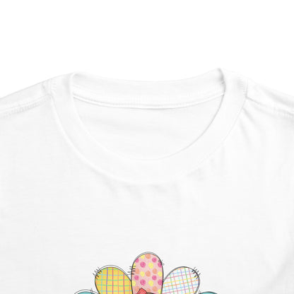 Personalized Toddler Tee — Cute Patchwork Turkey