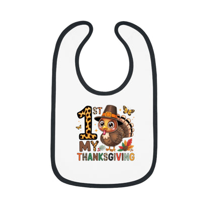 Thanksgiving Baby Bib - 1st My Thanksgiving Cute Turkey Design