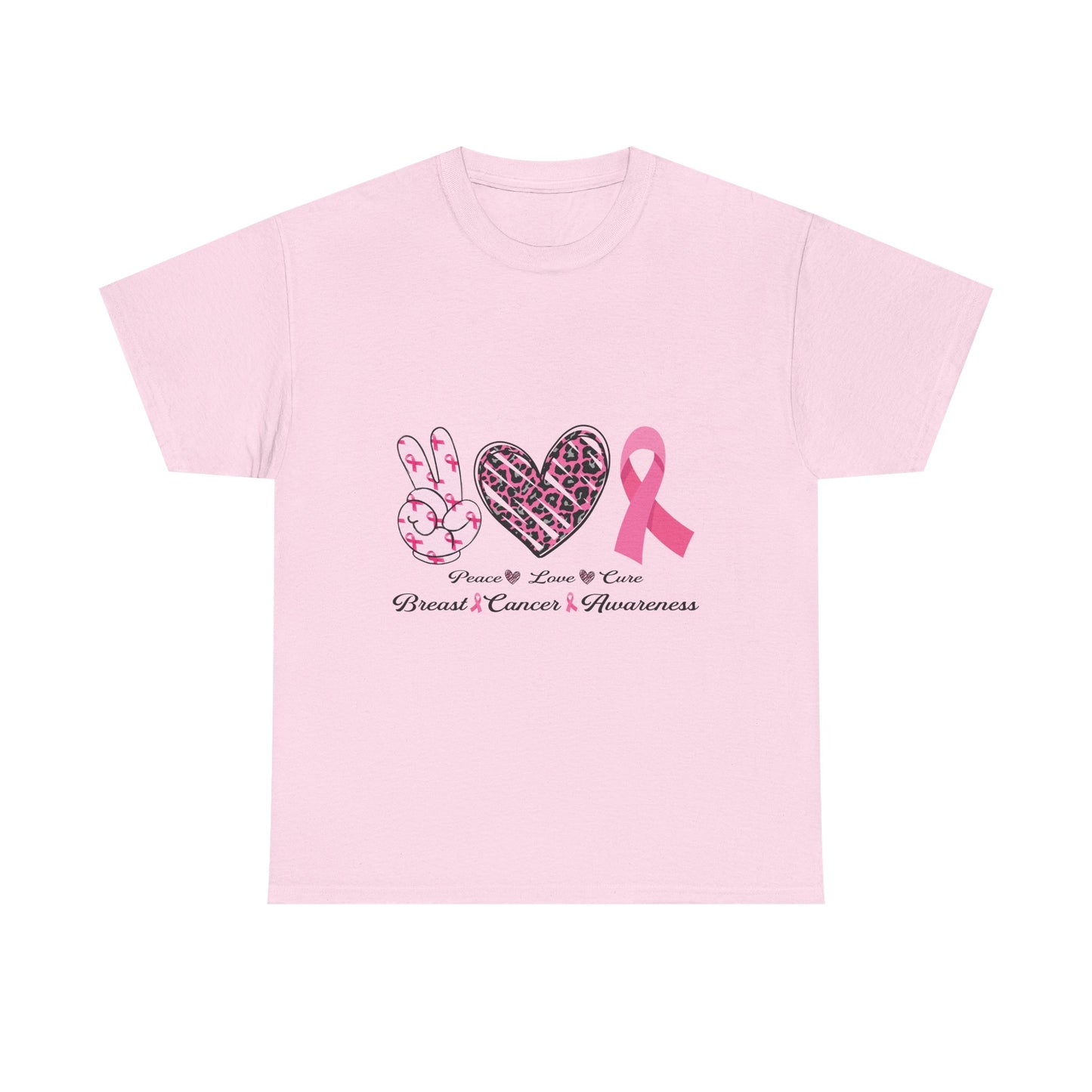 Breast Cancer Awareness Peace Love Hope T-Shirt