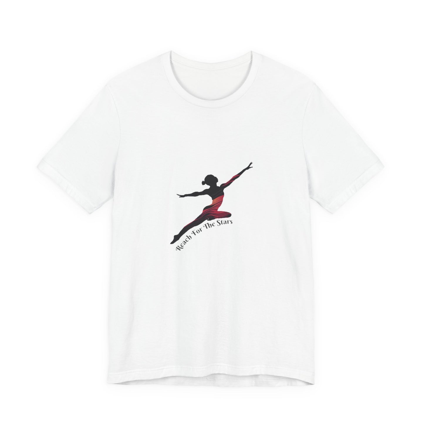 Ballet Dancer Silhouette Tee — "Reach for the Stars" Dance Shirt