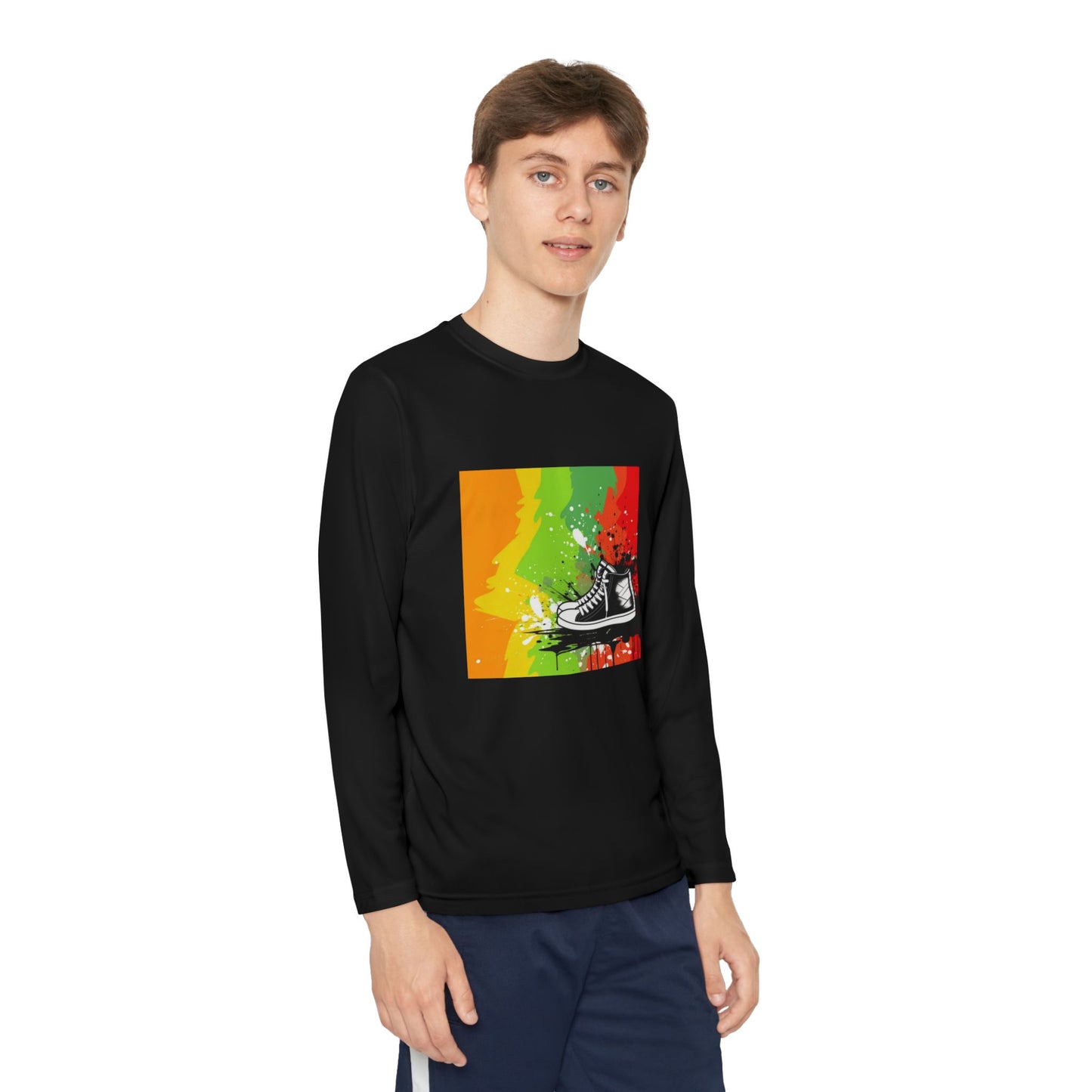 Youth Basketball Sneakers Long Sleeve Tee