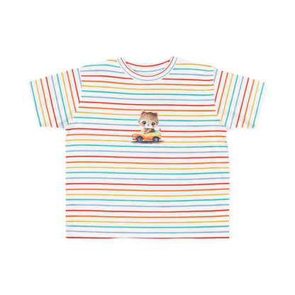 Toddler Tee — Cute Kitten Driving Toy Car Graphic Kids Shirt