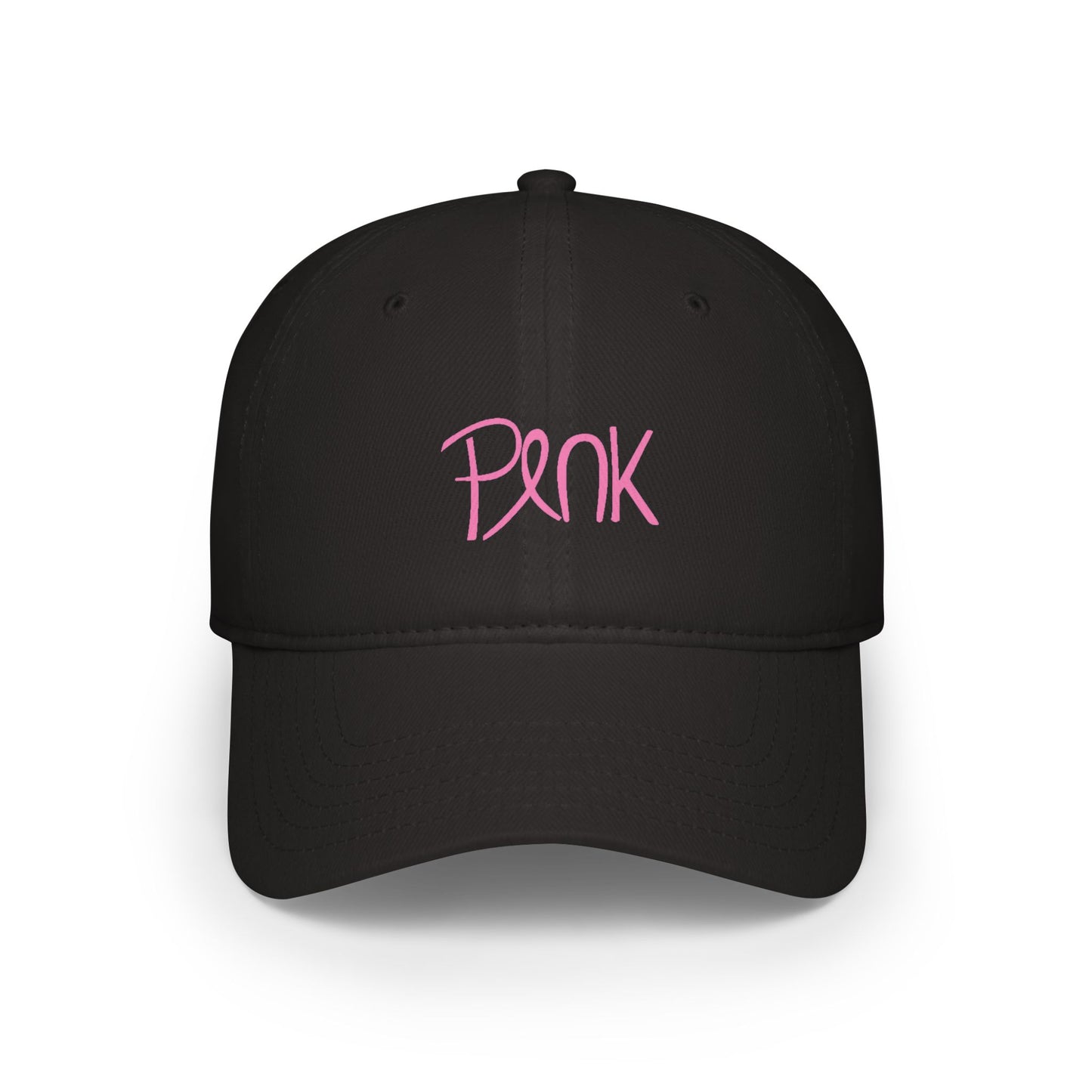 Pink Script Low Profile Baseball Cap — Casual Feminine Hat