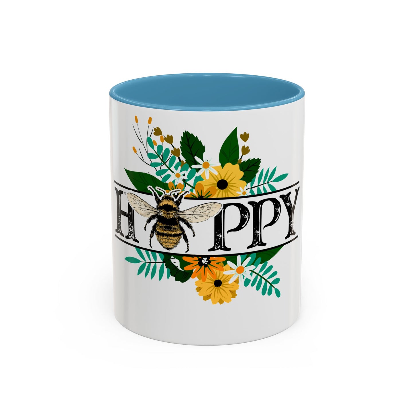 "Bee" Happy Accent Coffee Mug (11, 15oz)
