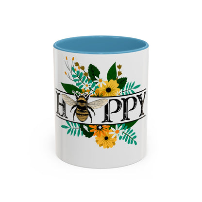 "Bee" Happy Accent Coffee Mug (11, 15oz)