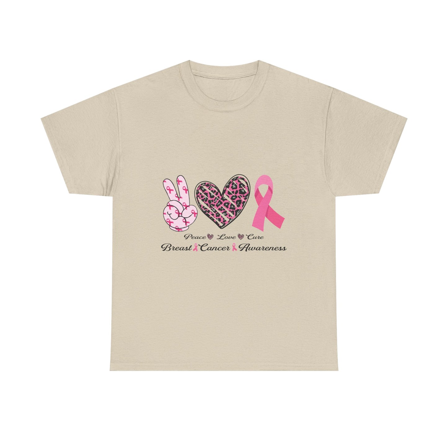 Breast Cancer Awareness Peace Love Hope T-Shirt