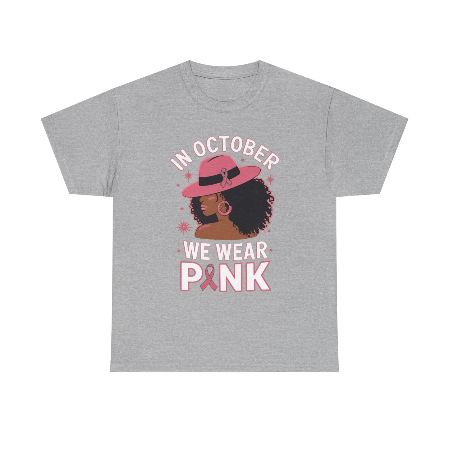 Breast Cancer Awareness Tee — "In October We Wear Pink" Graphic Shirt