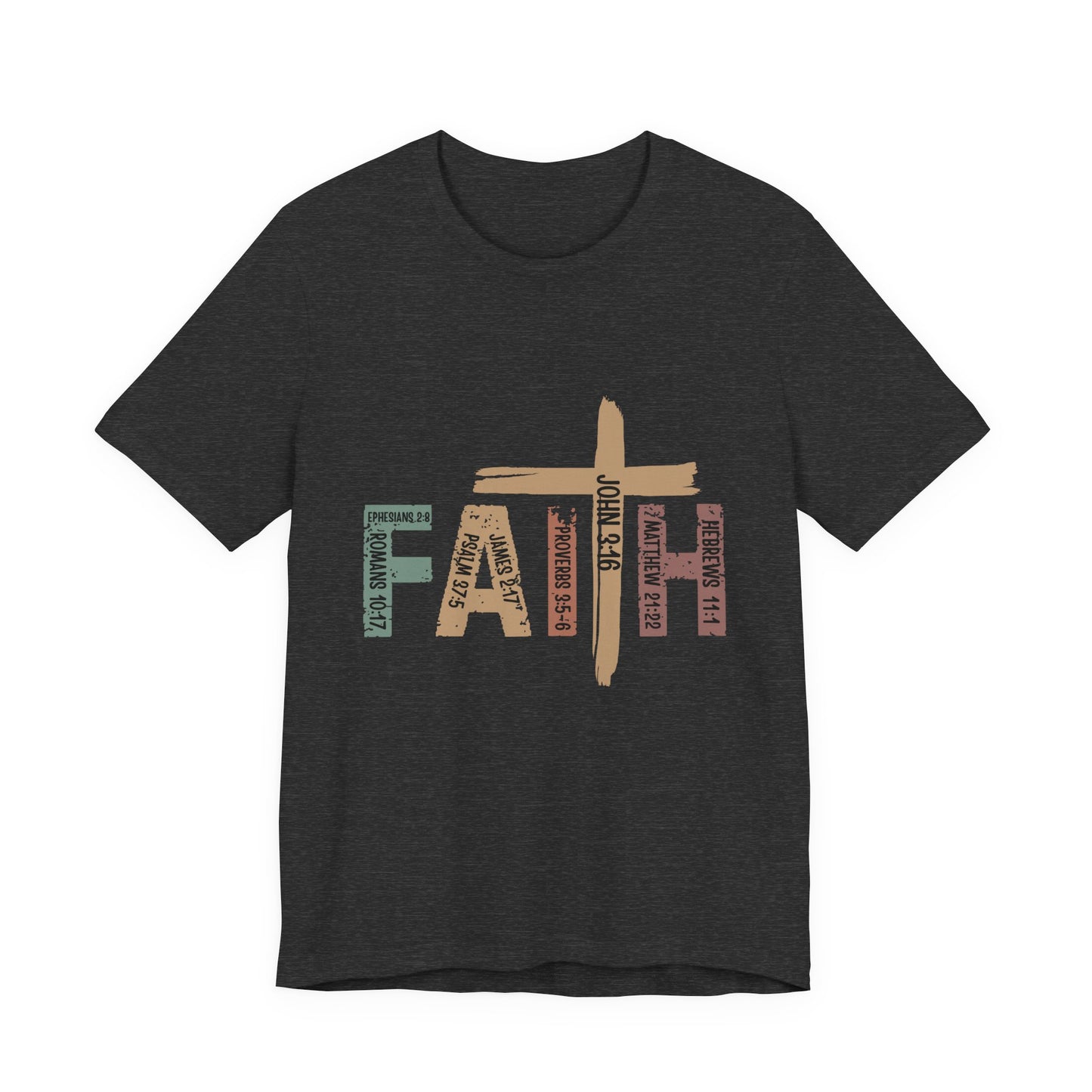 Faith Cross T‑Shirt — Rustic Christian Graphic Tee