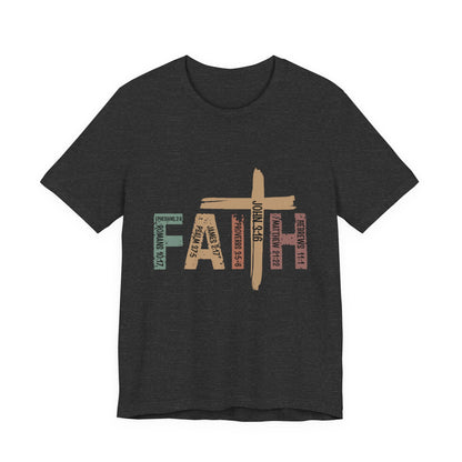 Faith Cross T‑Shirt — Rustic Christian Graphic Tee