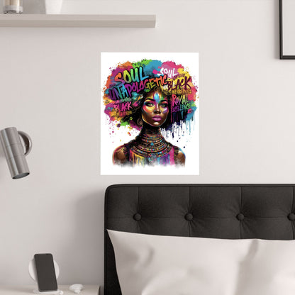Unapologetic Afro Soul Satin Poster (210gsm)