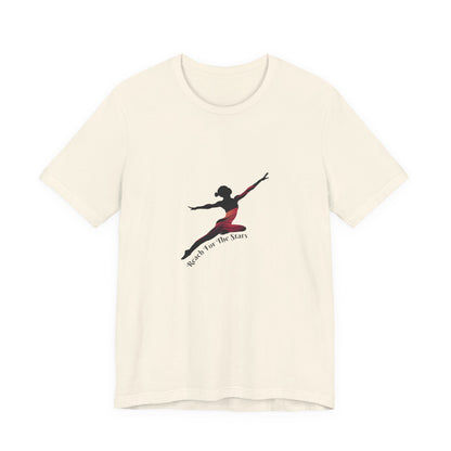Ballet Dancer Silhouette Tee — "Reach for the Stars" Dance Shirt