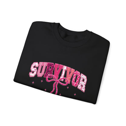 Survivor Pink Ribbon Crewneck Sweatshirt - Support & Empower