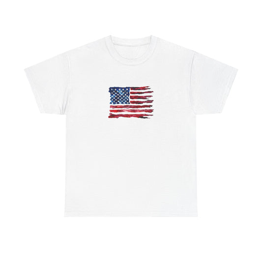 American Flag Watercolor Tee — Patriotic USA Shirt for 4th of July